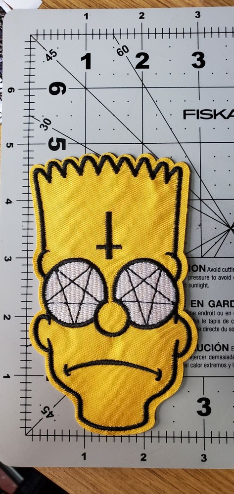 The Simpson Bart Simpson Satanic Patch 4 3/4 inch