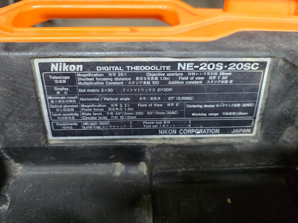 Nikon Theodolite NE-20S Untested