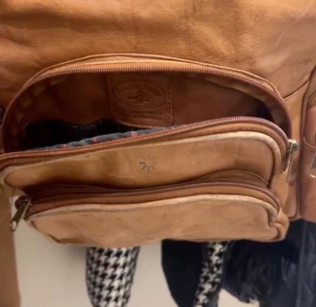 Vintage Leather Rucksack Design Chestnut Backpack