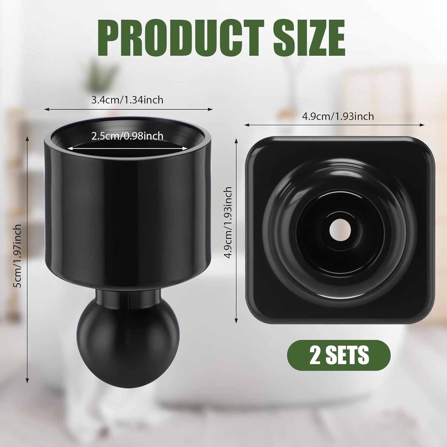 Angled Shower Rod Mount for Sloped Walls - 25Mm Shower Bracket & Swivel Joints w