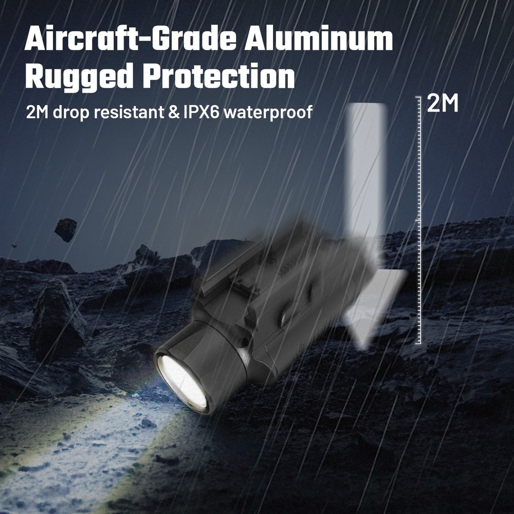 AIMWIN WL20 Weapon Light 2000 Lumen 451 Yards Long Range with Strobe Mode