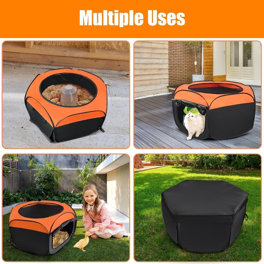 Brooder Box for Chick, 6-in-1 Chick Starter Kit, Includes Brooder Heating Plate