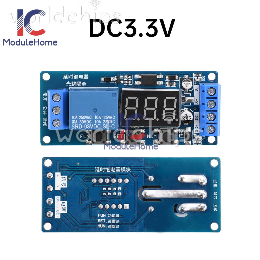 LED Time Relay Module Multi-function Digital Display Delay Start Relay Switch