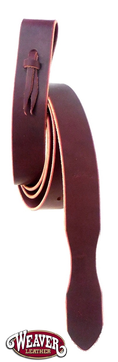 Weaver Extra Long 7' x 1-3/4" Latigo Tie Strap w/Holes Easy Grip End