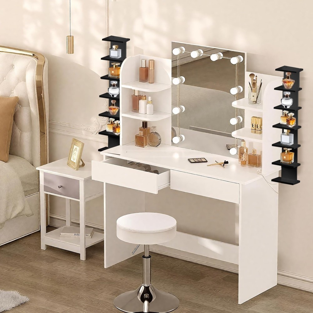 2 Pack 7 Tier Wall Shelf Unit - Lack Floating Shelf, Compact Display Floating...