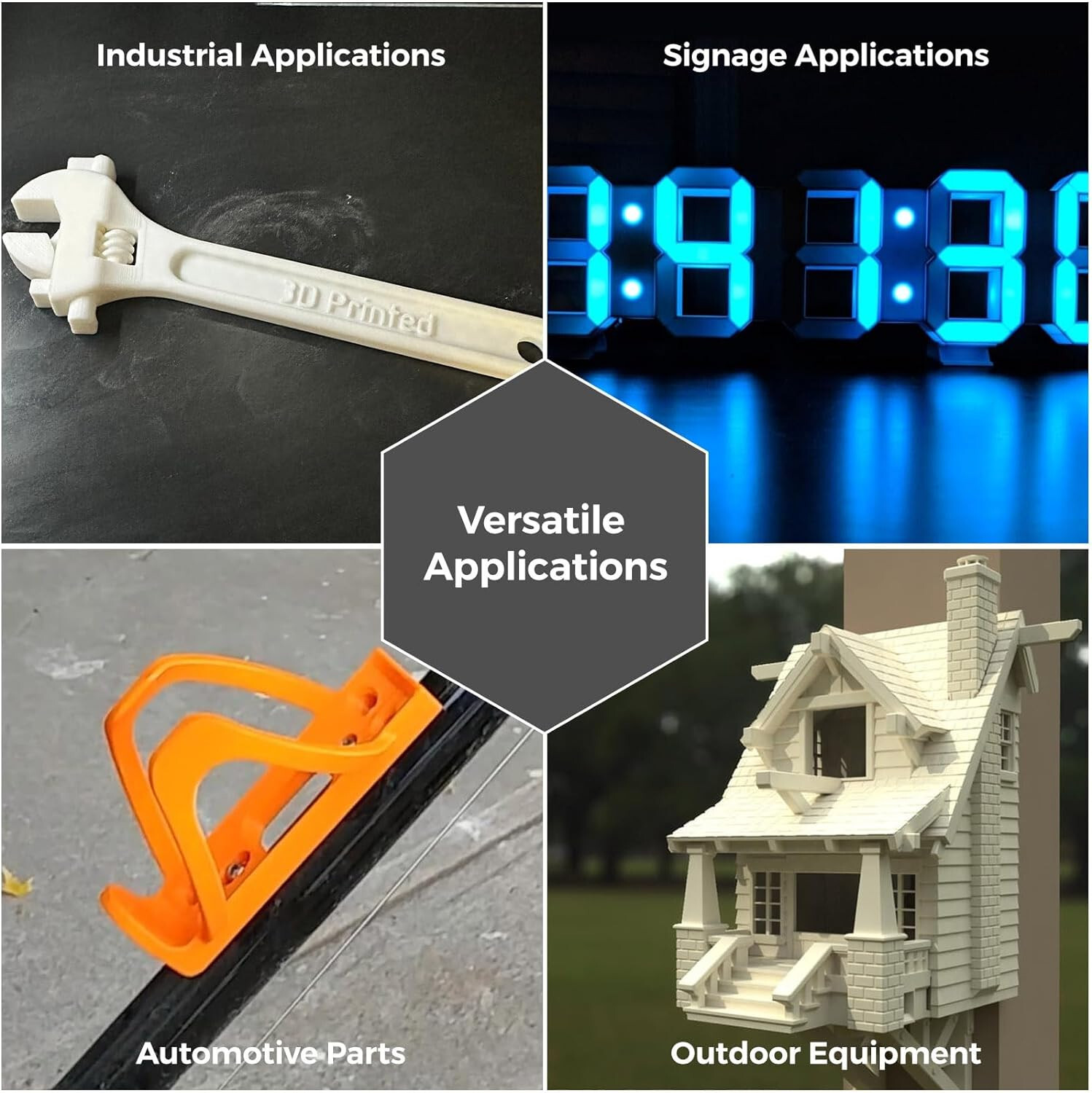 FLASHFORGE ASA Filament 1.75mm 3D Printer Filament 1kg for Outdoor Printing Part