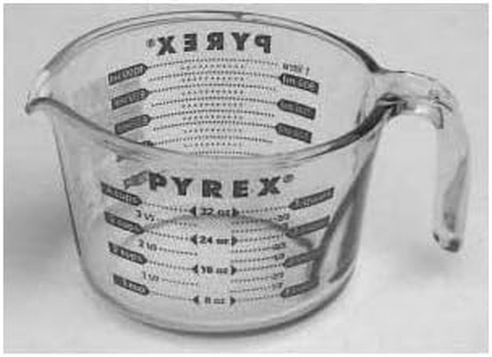 Pyrex Prepware 6001075 Measuring Cup, Red Graphics, Clear