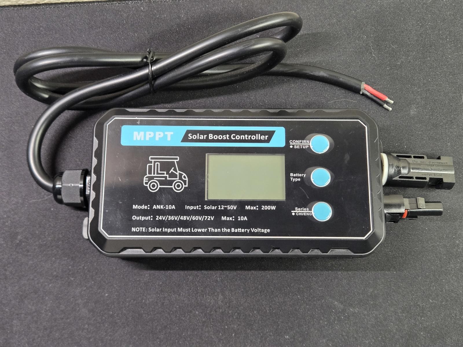 MPPT Solar Boost Controller for Solar Panels with MC4 Connector