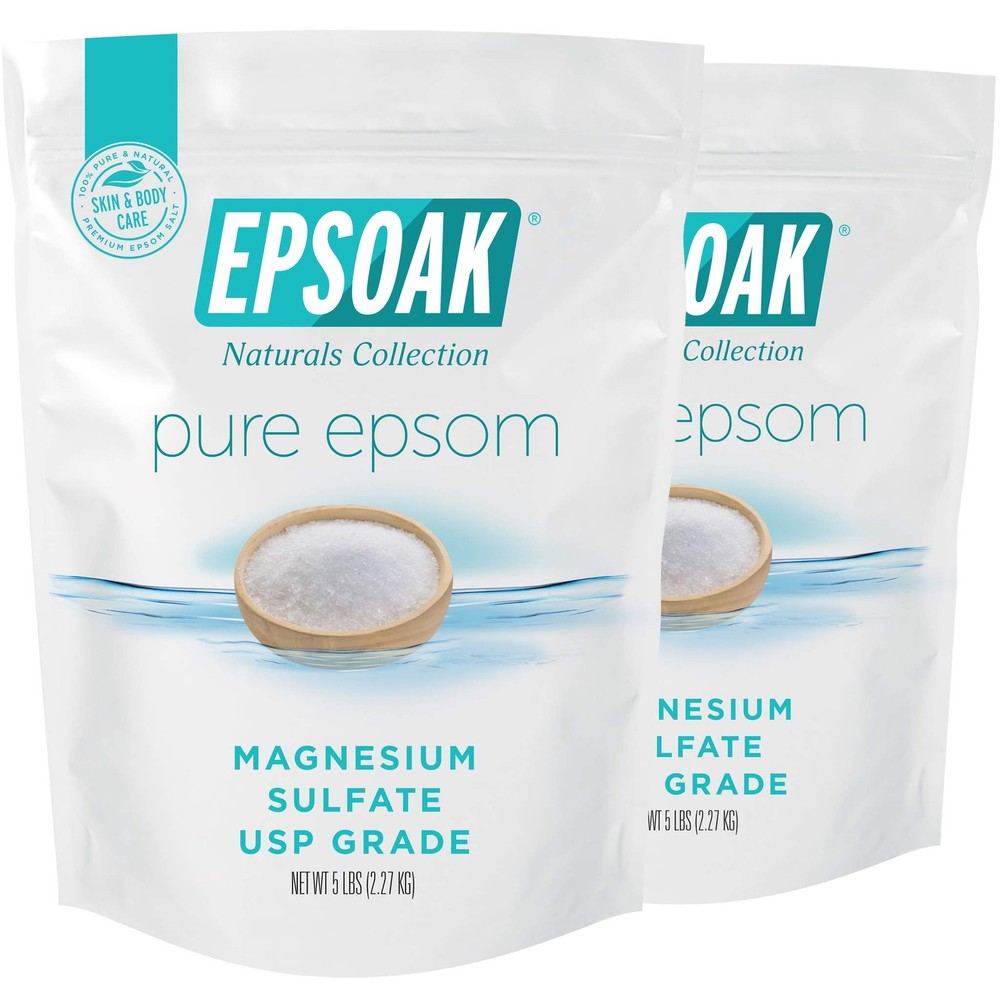 Epsom Salt 10 lb - Magnesium Sulfate for Bath, Spa, and Soaking Use
