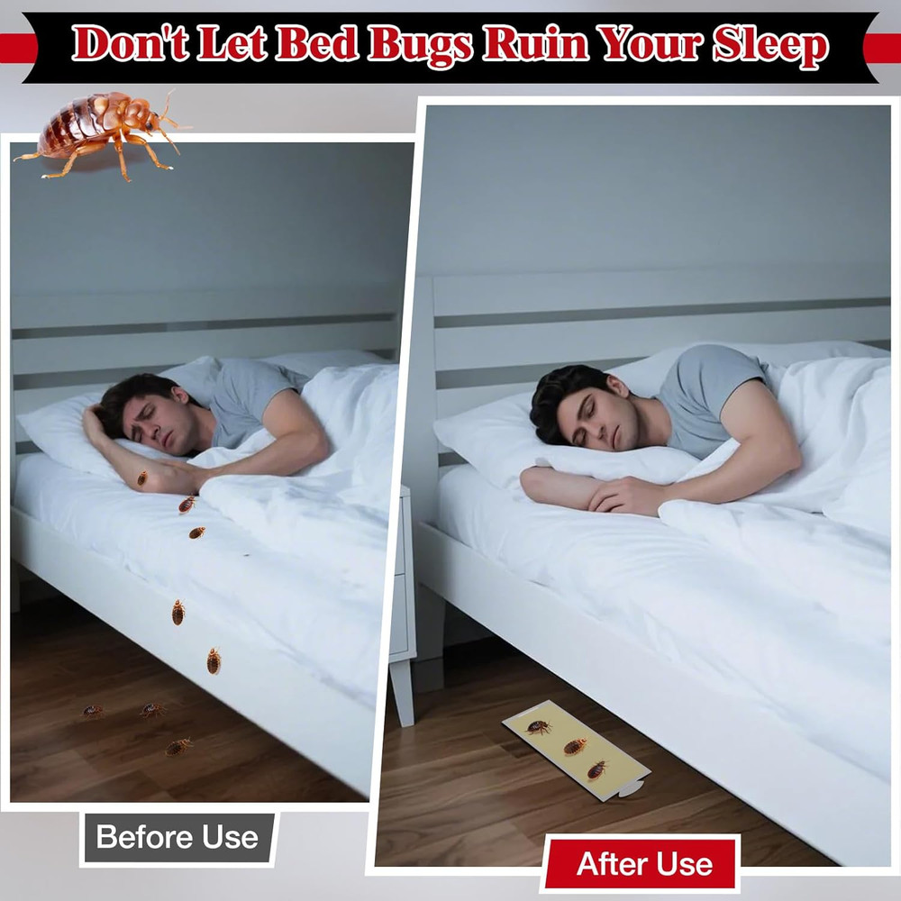 24 Pack Bed Bug Traps, Non Toxic Bedbug Detector for Bed Legs, Bedbug Intercepto