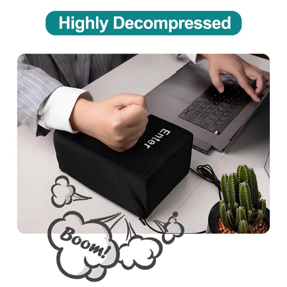 Big USB Enter Key Mouse Anti-Stress Decompression Button for PC