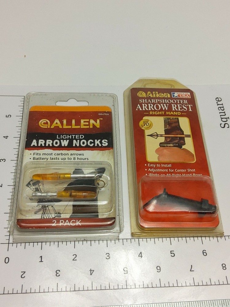 ALLEN LIGHTED ARROW NOCKS, & ARROW REST (NEW)