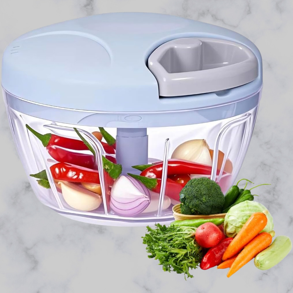 Manual Food Chopper – Hand Pull String Onion Cutter Garlic Mincer Portable Tool