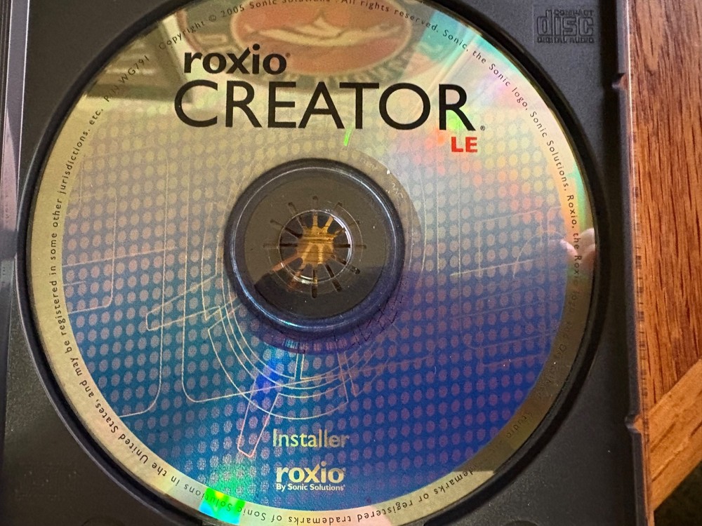 Roxio Creator LE Installer CD Software