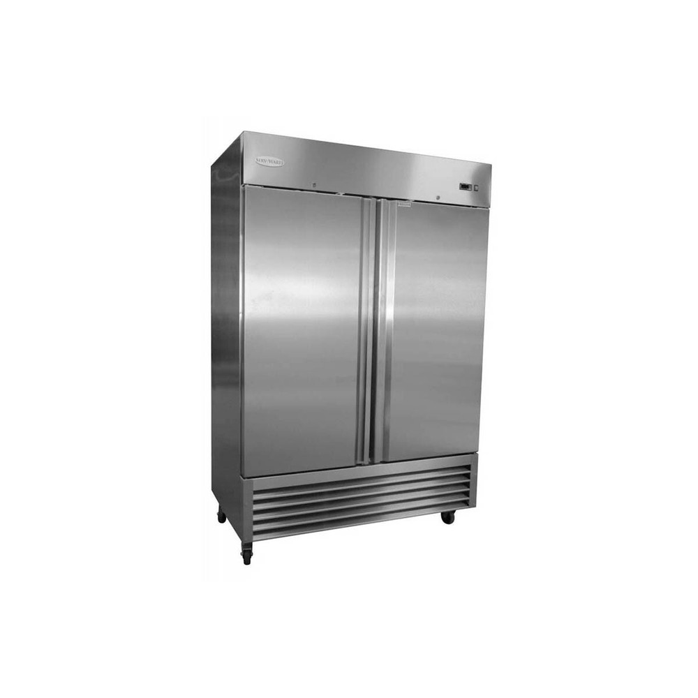 Serv-Ware RF2-35-HC 39" Two Section Solid Door Reach-In Freezer