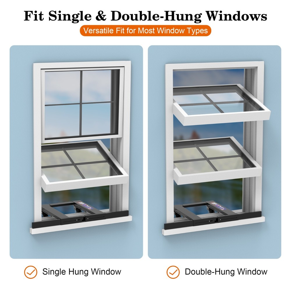 Upgraded No-Drill Window AC Bracket, Adjustable Window Air Conditioner Support