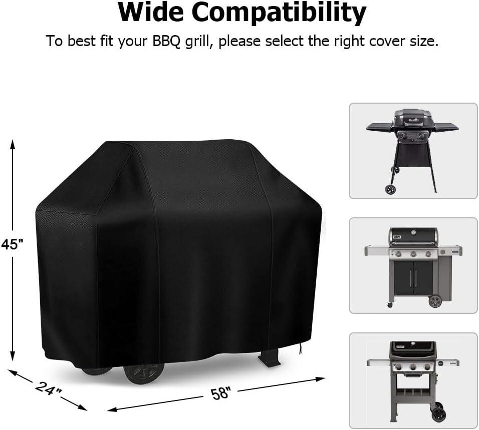 58″ BBQ Grill Cover for Weber Spirit E310 E320 & Genesis Silver B Gas Grills NEW