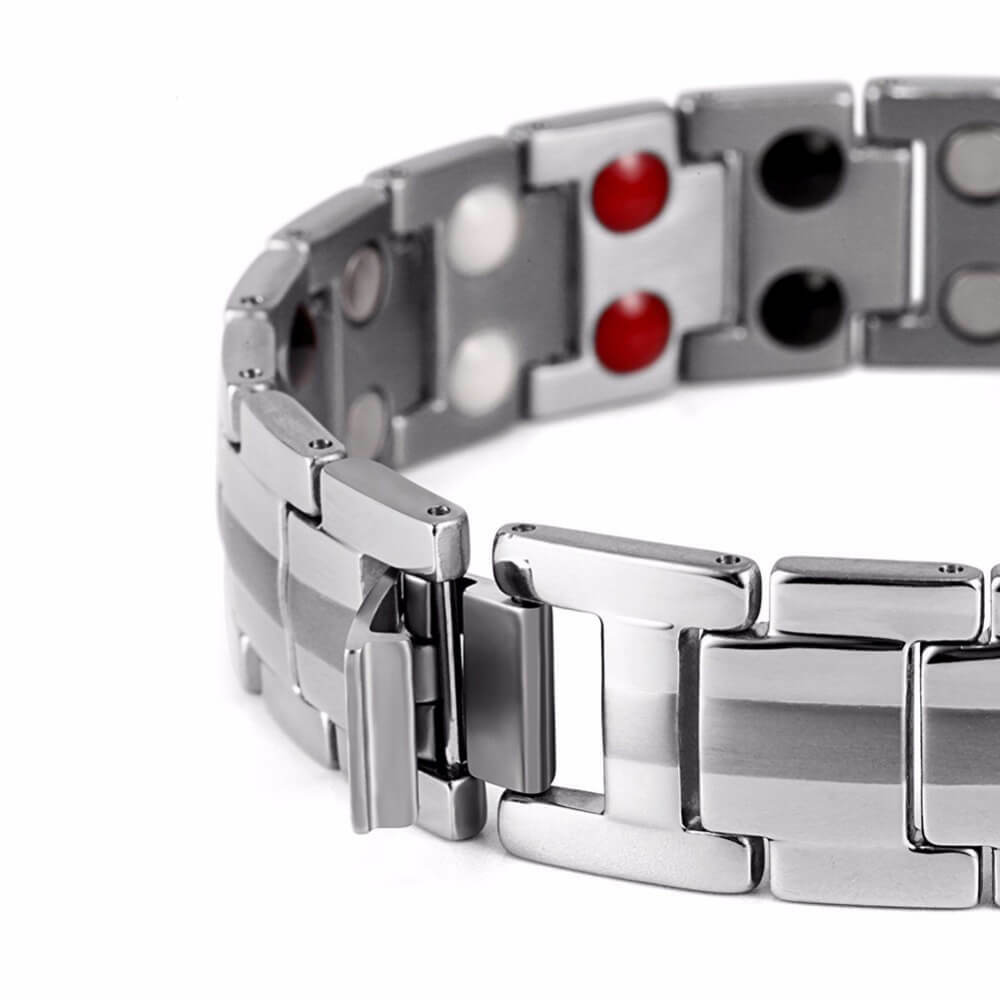 MENS Magnetic Therapy Bracelet 4 Elements Balance Energy Arthritis Pain Relief