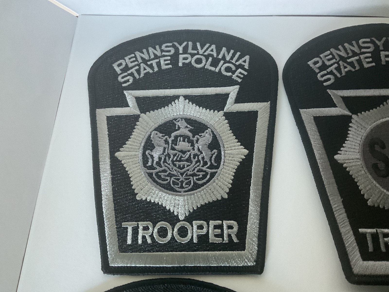 Pennsylvania State Police Trooper collectable Patch Set 4 Pieces New Full Size