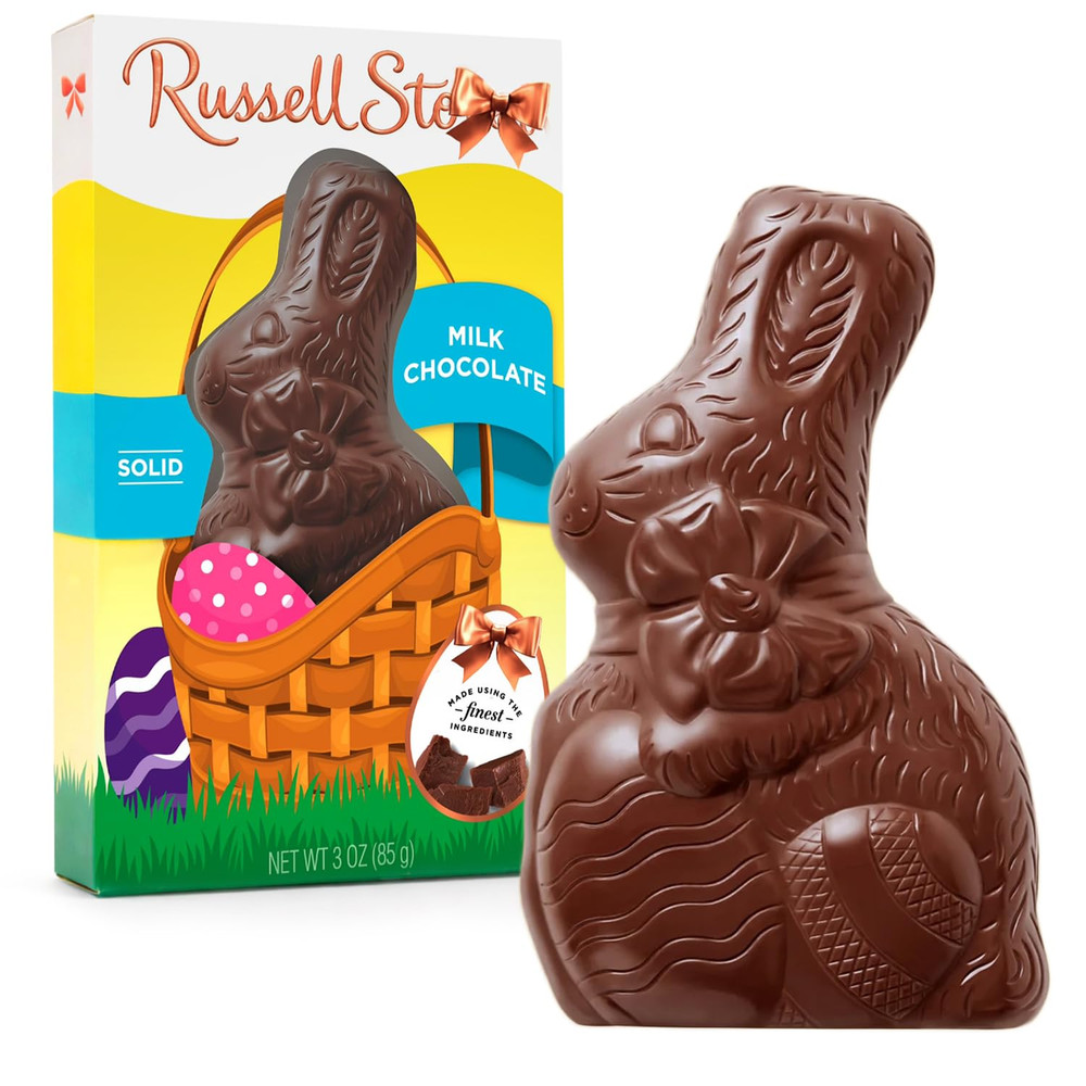 Solid Milk Chocolate Bunnies -Easter Chocolate Bunny Perfect for Easter Baskets