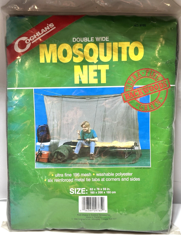 Coghlan's Rectangular Net, Green, Mesh Netting Protects from Bugs New Sealed