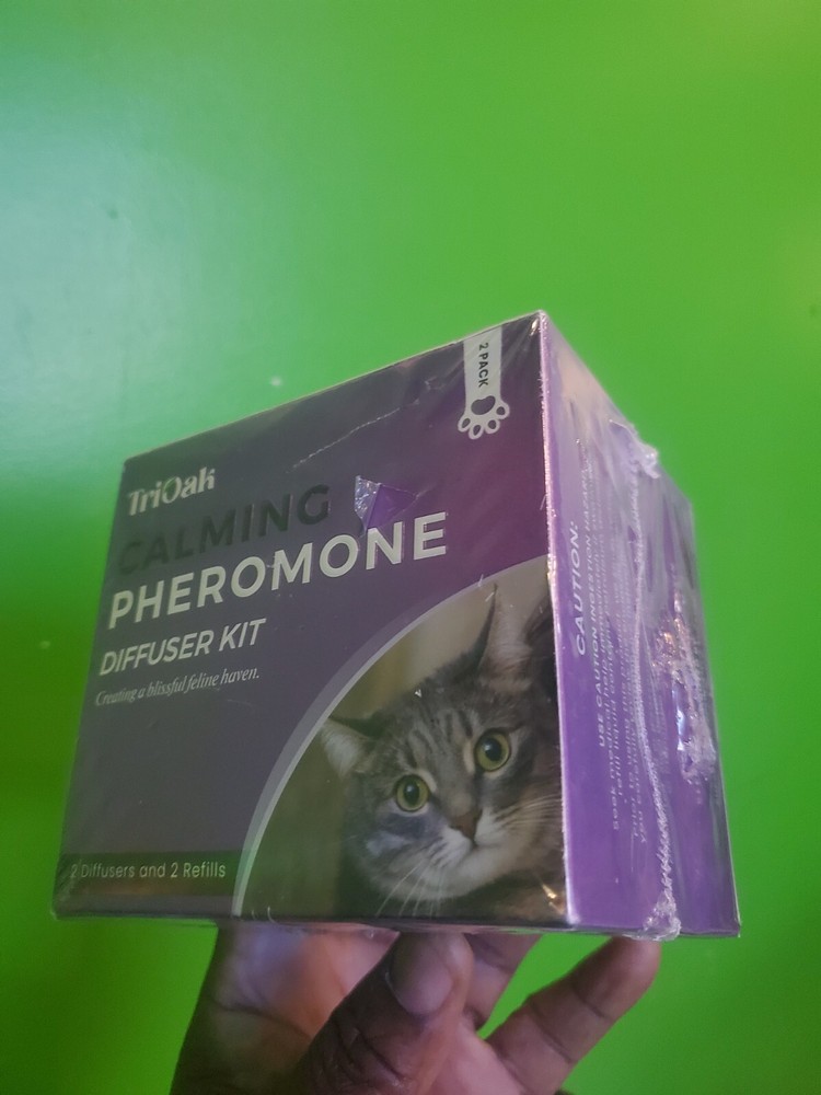 TriOak Cat Calming Diffuser Kit 2 in 1 Anxiety Relief, Pheromone Diffuser 2 Pack