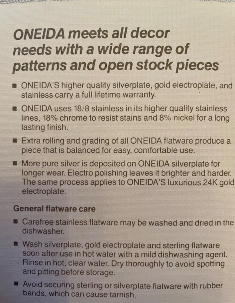 Oneida _ Community _ Affection _ Silverplate Flatware