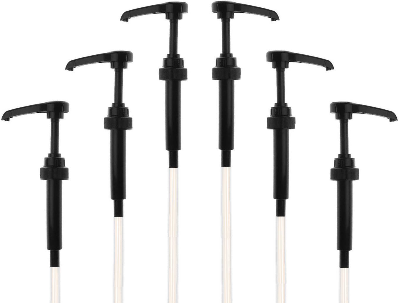 Black Coffee Syrup Pump for 750 ml Bottles (Pack of 6) Fits Torani and more