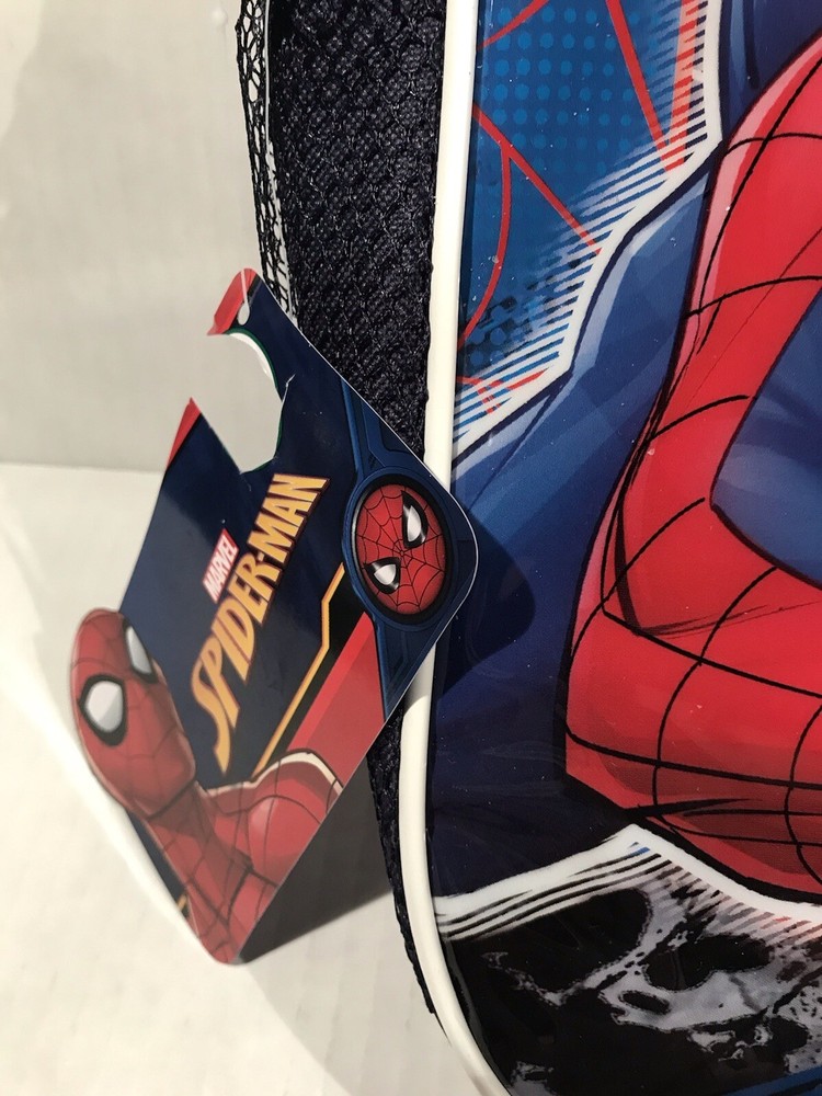 Spiderman Red/Blue Backpack Fast Forward NY Approx. 16"x12" NWT Marvel