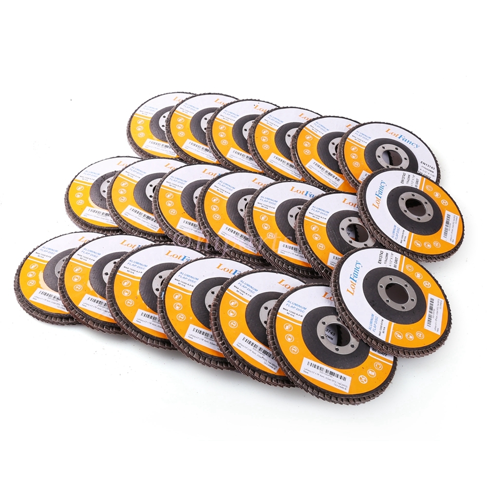 40 60 80 120 Grit 4.5x7/8" 4 1/2" Aluminum Angle Grinder Flap Disc Sanding Wheel