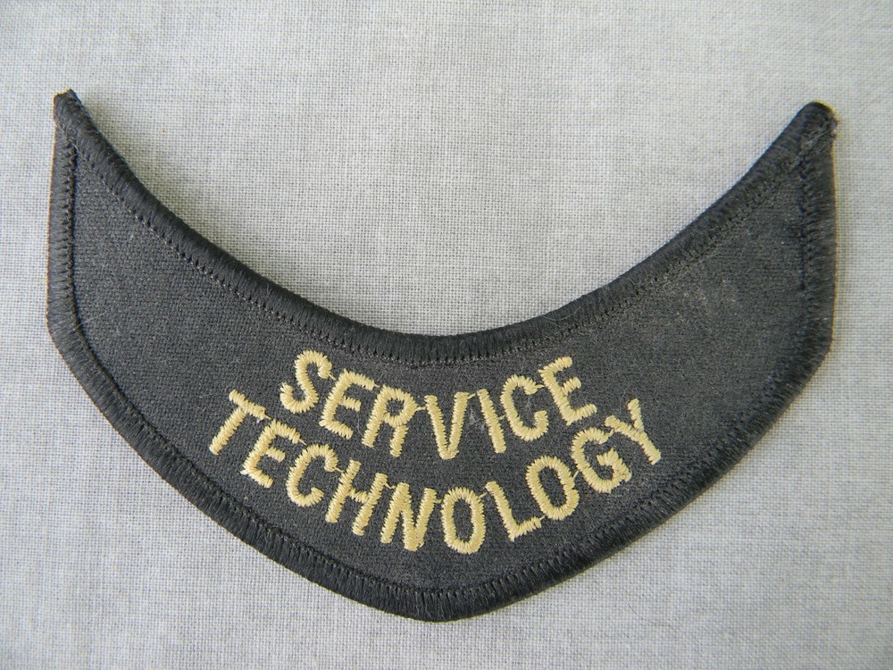 SERVICE TECHNOLOGY rocker patch  dark gray, black edging
