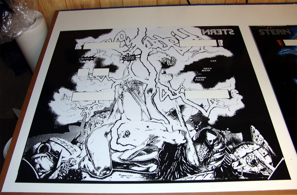 STERN LIGHTNING Pinball Machine Backglass Translite 5 Layer Hidden TEXT