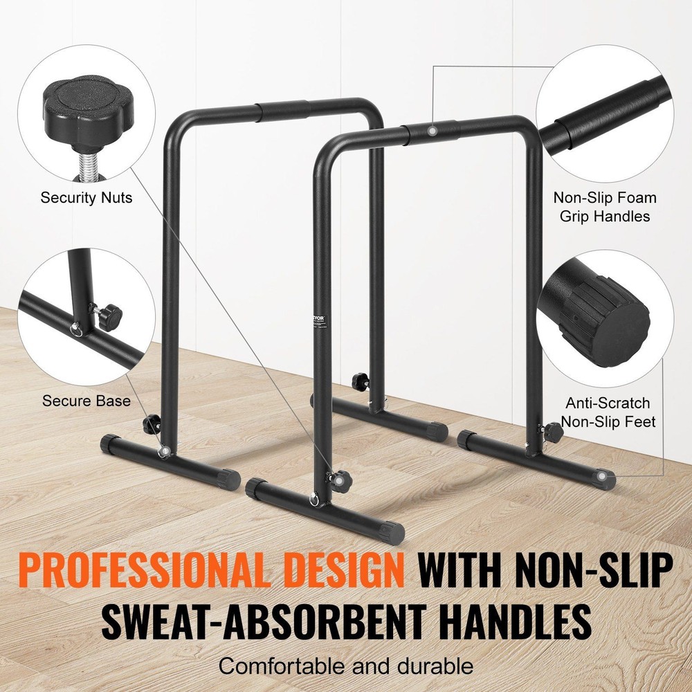 Wide Base Dip Stand 440lb Load Capacity for Stability During Movements