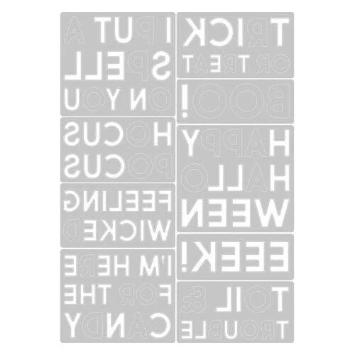 BOLD TEXT HALLOWEEN -Sizzix Thinlits-Tim Holtz Dies-Spooktacular Sayings-Craft