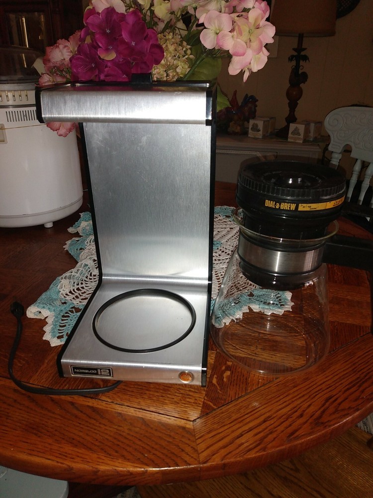 VINTAGE NORELCO 12 DIAL-A-BREW 12 CUP COFFEE MAKER MACHINE Silver
