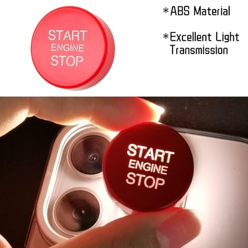 Bilisin Red Engine Start Stop Switch Button Compatible with VW for VW Golf Plus