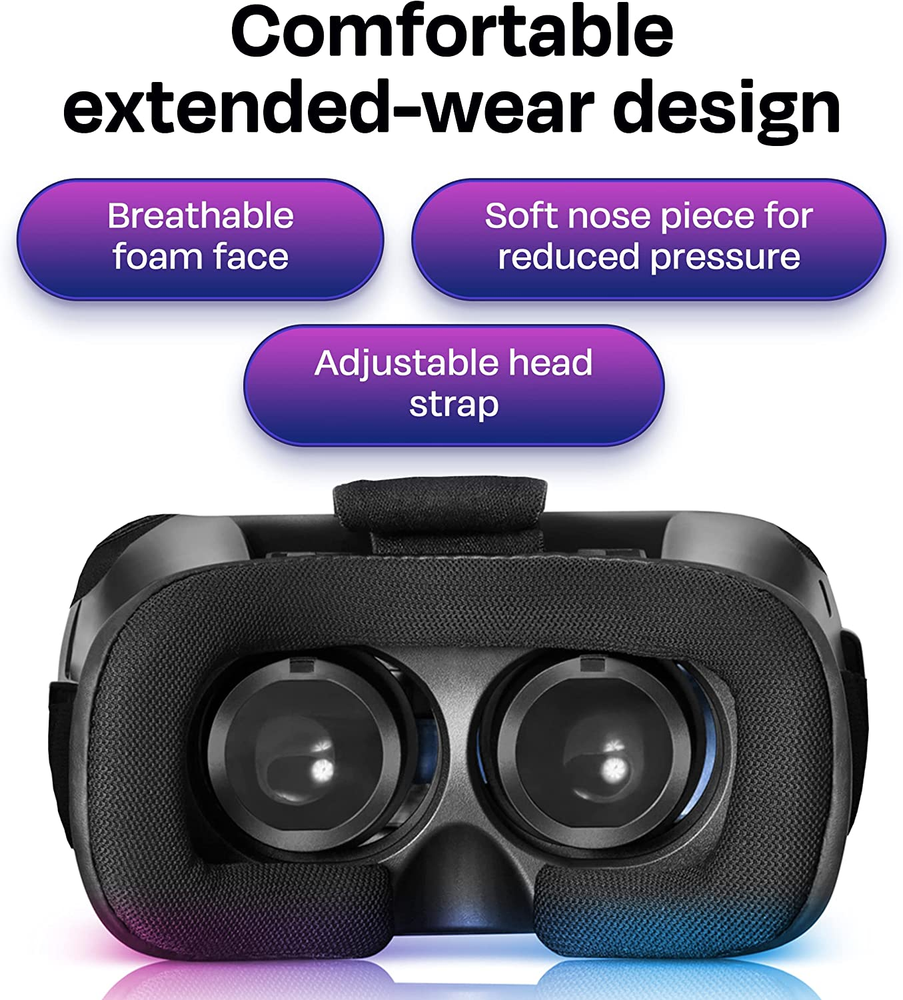 Bnext Silver VR Headset Compatible with Iphone & Android