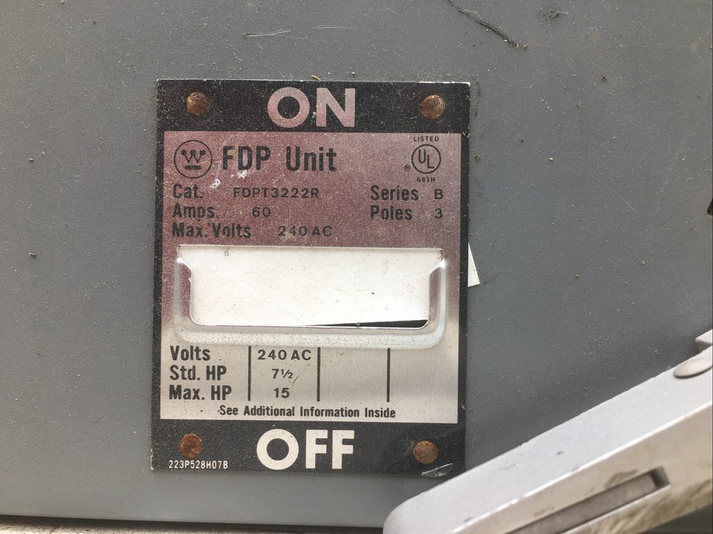 Westinghouse FDPT3222R Panel Board Switch (Used)