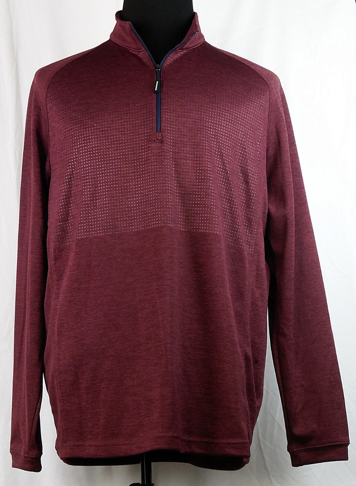 Bolle Burgundy Red 1/4 Zip Polyester Lightweight Pullover Jacket L