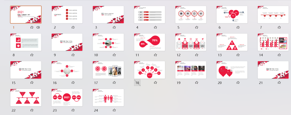 PowerPoint edited Template-Time course of development Modify easily 43 pages