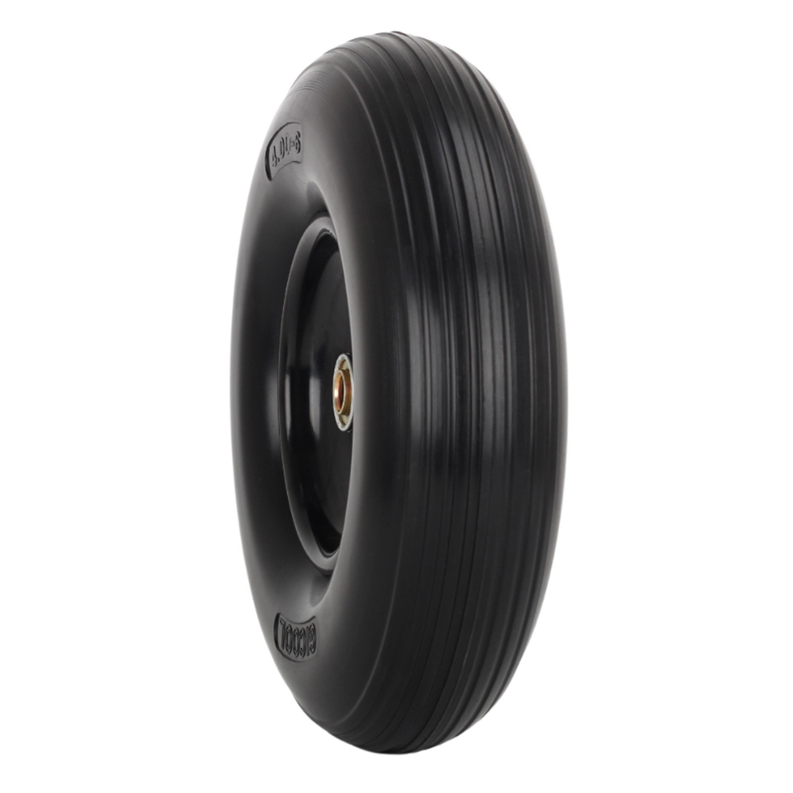 13 x 4.00-6 Flat free Solid Tire & Wheel for Wheelbarrow, Garden Wagon Cart