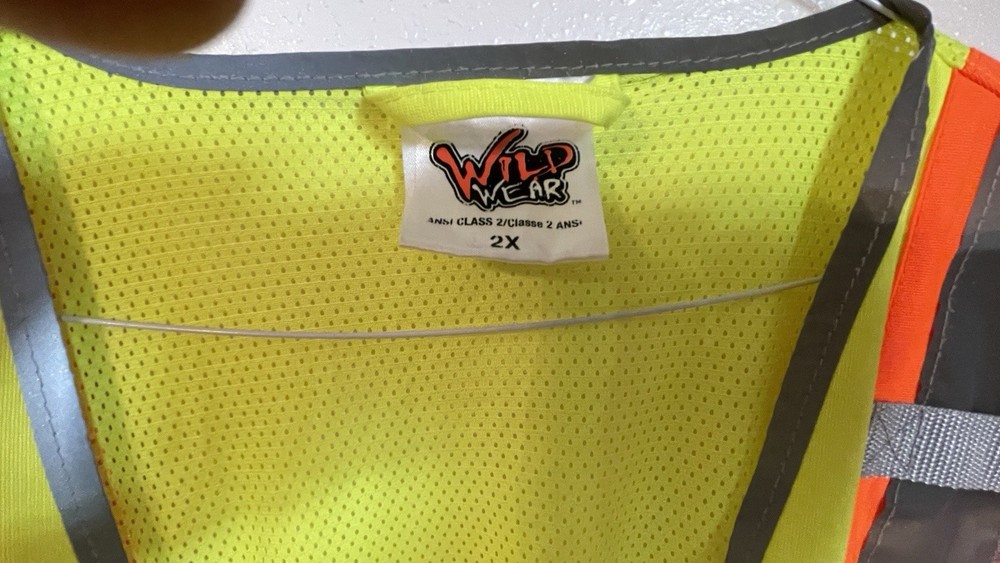 Reflective Vest for Work/Cycle Riding 2XL High Visibility. Polyester Mesh. Nice