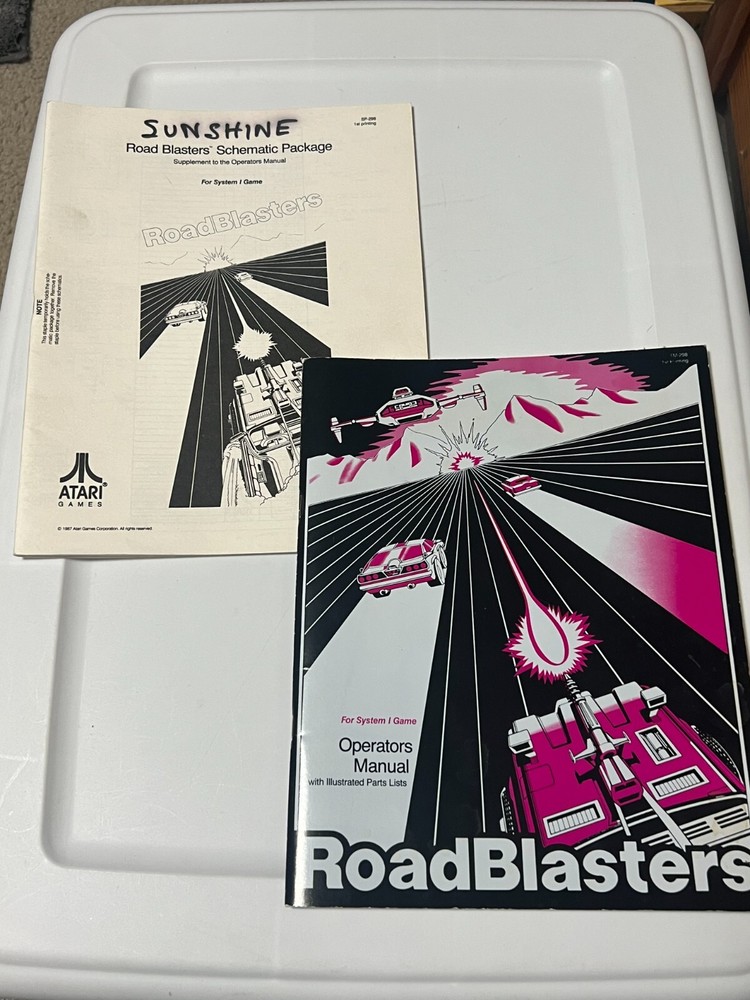 ATARI 1987 ROAD BLASTERS OPERATORS MANUAL PACKET FOR SYSTEM/ GAME