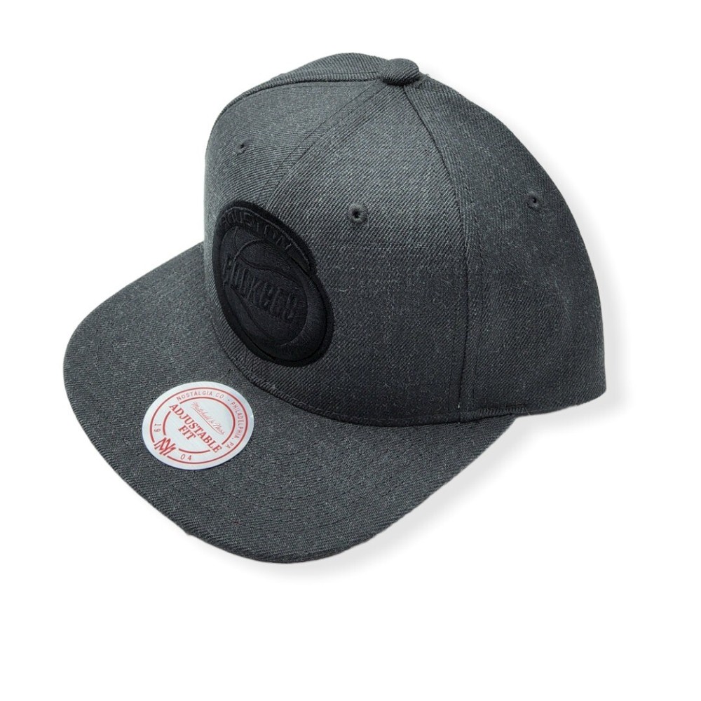 Mitchell & Ness Houston Rockets Dark Heather Wool HWC Adjustable Snapback Hat