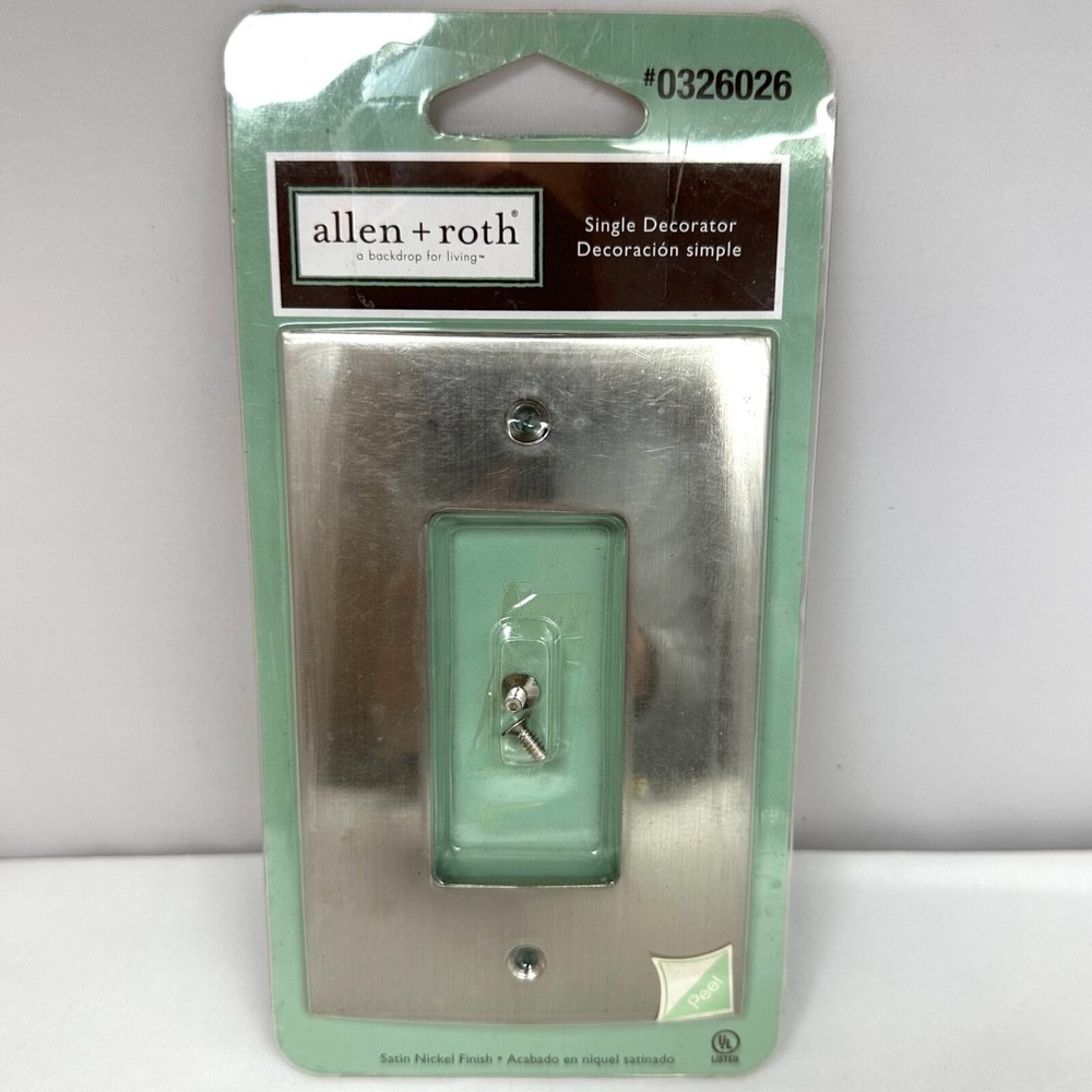 Allen Roth Wall Plates, Decorator or Toggle, Single or Double *