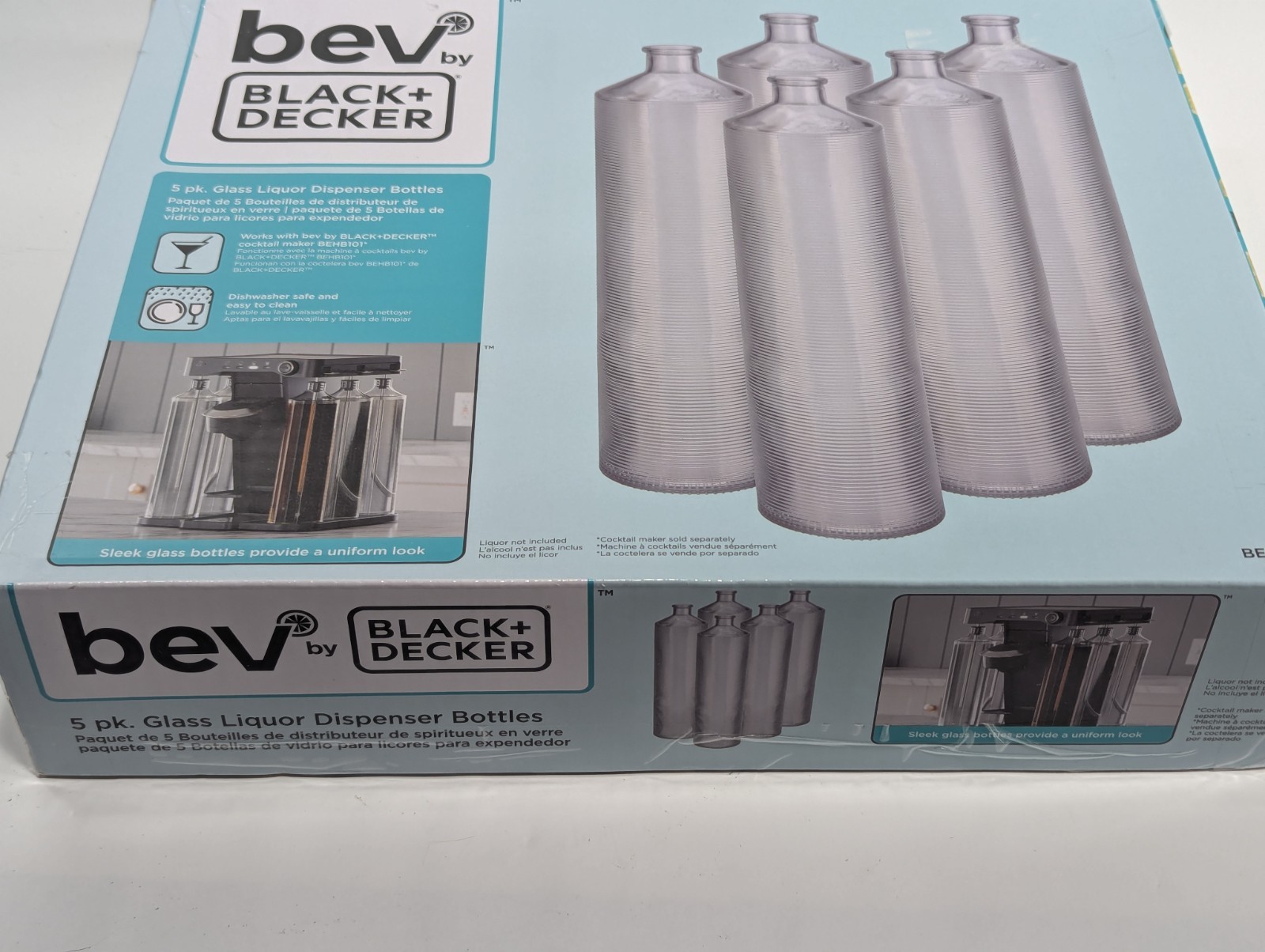 Bev by BLACK+DECKER Cocktail Maker Bottle 5 Pack BEWB105 New In Box
