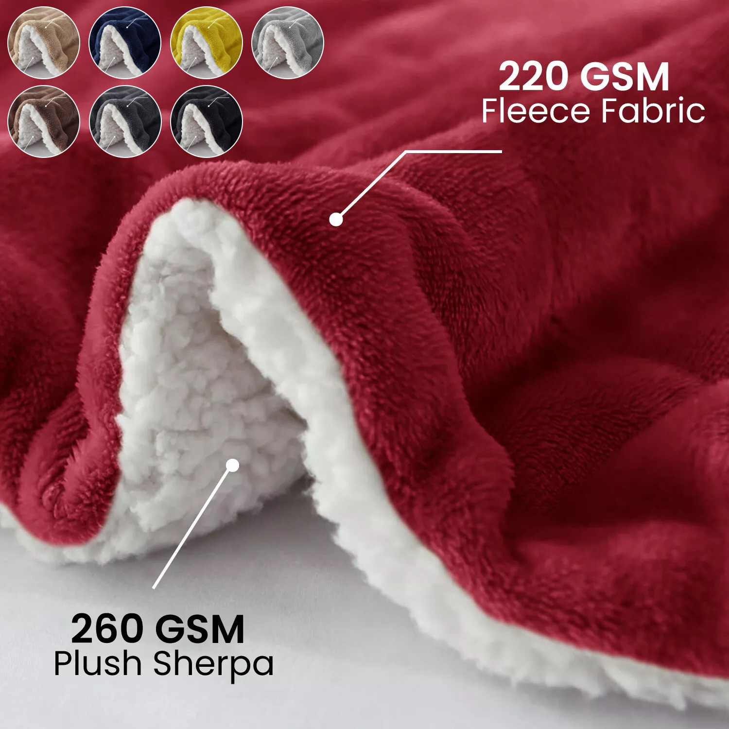 Sherpa Fleece Blanket for Winter Ultra Soft Warm Sherpa Bedding Throw Twin Queen