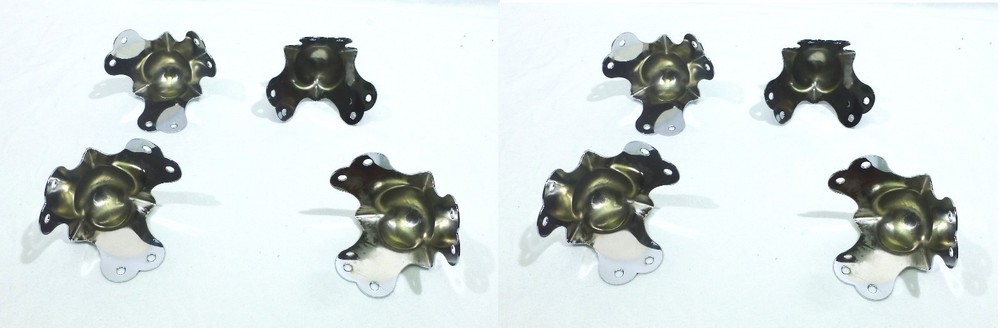 Eight (8) New Large Ball Corners - Chrome Finish