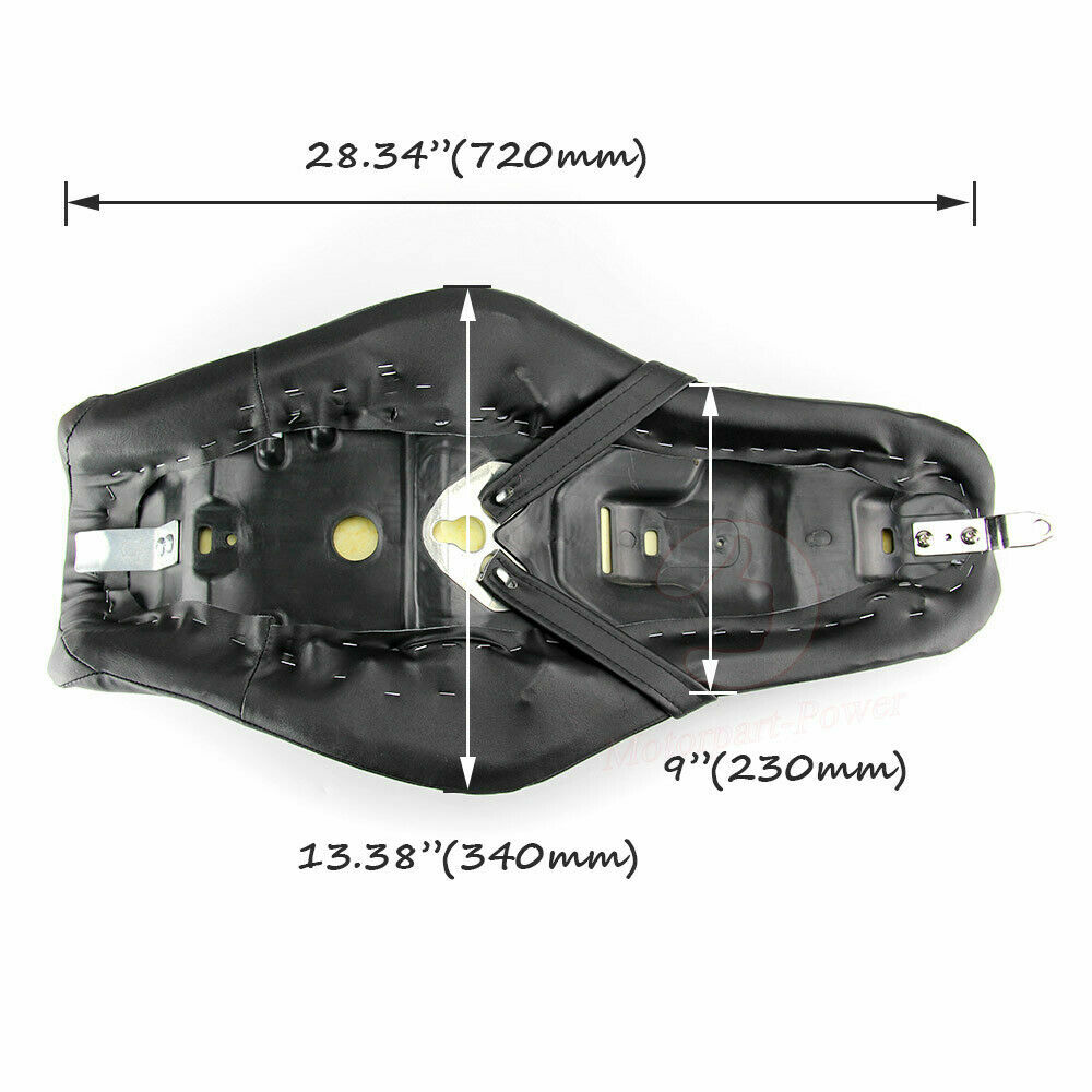 Black Driver Passenger Two Up Seat For Harley Sportster 883 1200 XL1200T Iron 48