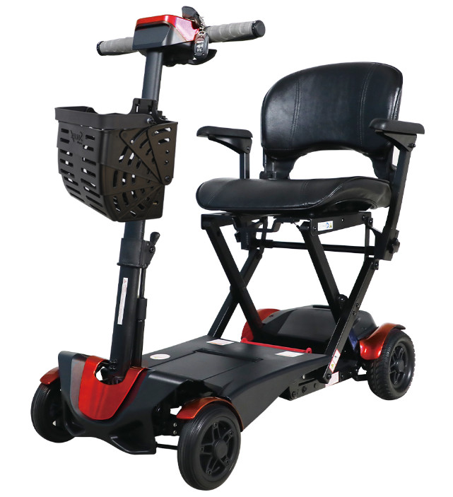 4-Wheel Lightweight Electric Foldable Automatic Mobility Scooter remote control